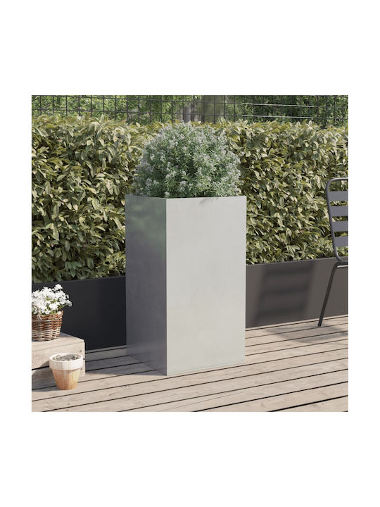 vidaXL Planter Box Metallic Silver 42x75x38cm.