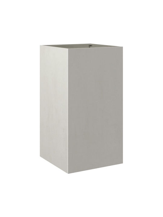 vidaXL Planter Box Metallic Silver 42x75x38cm.