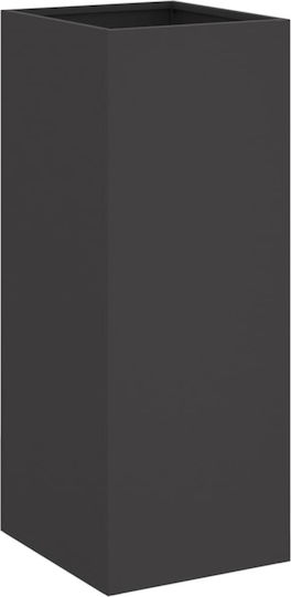 vidaXL Planter Box Plastic Black 32x75x27.5cm.