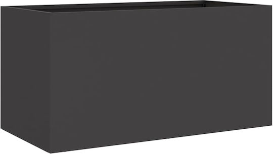 vidaXL Кутия за саксии Пластмаса Черно 62x29x30см.