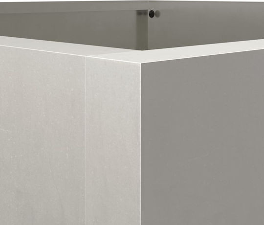vidaXL Blumenkasten Metallisch Silver 42x75x38cm.