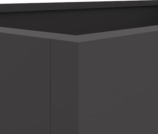 vidaXL Planter Box Plastic Black 62x39x40cm.