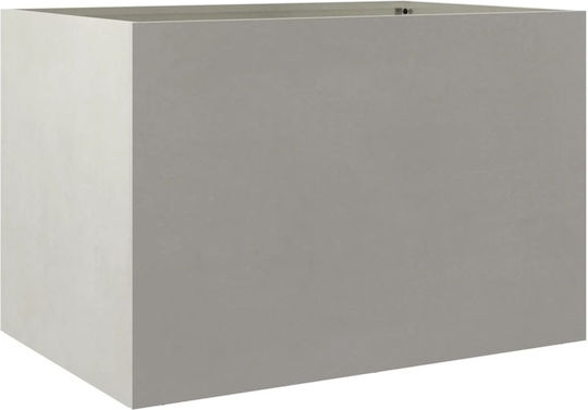 vidaXL Argintiu Planter Box Metal Silver 62x39x40cm.