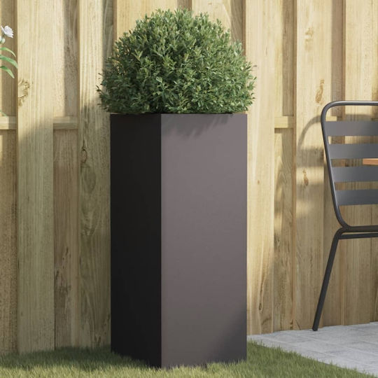 vidaXL Planter Box Plastic Black 32x75x27.5cm.
