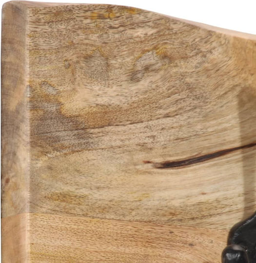 vidaXL Κρεμάστρα Τοίχου Ξύλινη 4 Θέσεων Μπεζ 82x7x22cm