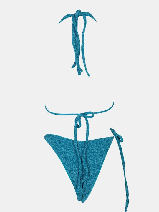 Bikini Set Triangle Top & Slip Bottom Blue