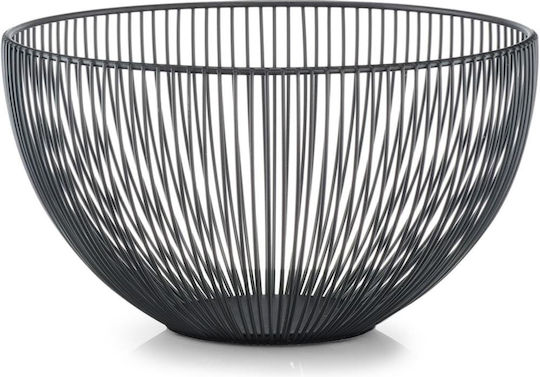 Zeller Fruit Bowl Metallic Black 25x14cm