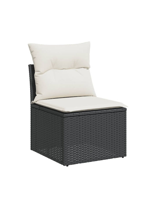 Corner Sofa Outdoor Rattan with Chest and Pillows 55x55x37cm