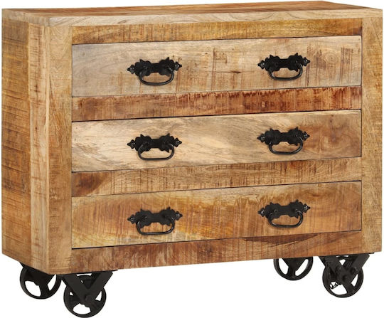 Sideboard made of Solid Wood with Drawers Brown 80x30x65cm