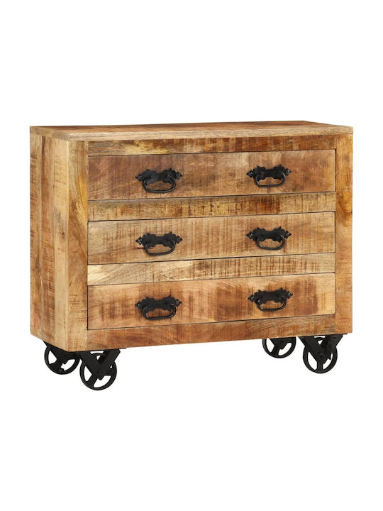 Sideboard made of Solid Wood with Drawers Brown 80x30x65cm