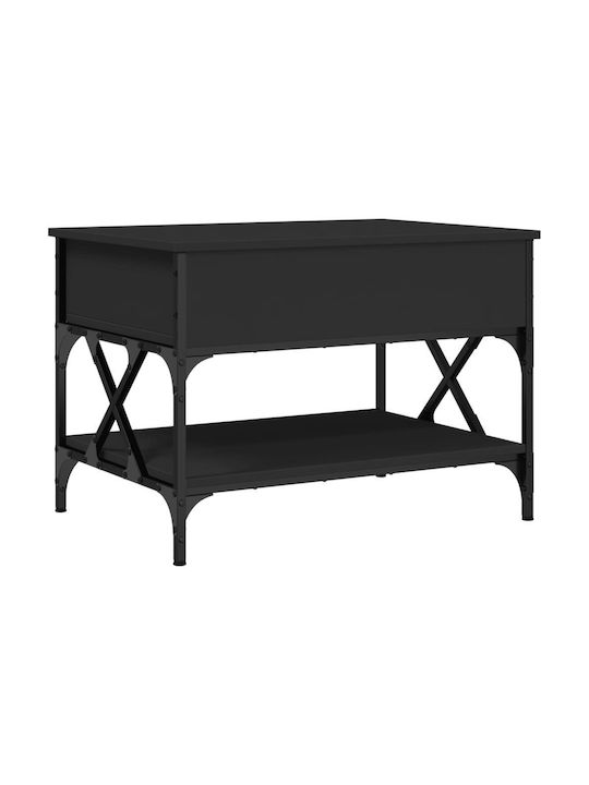 Rectangular Coffee Table Black L70xW50xH50cm