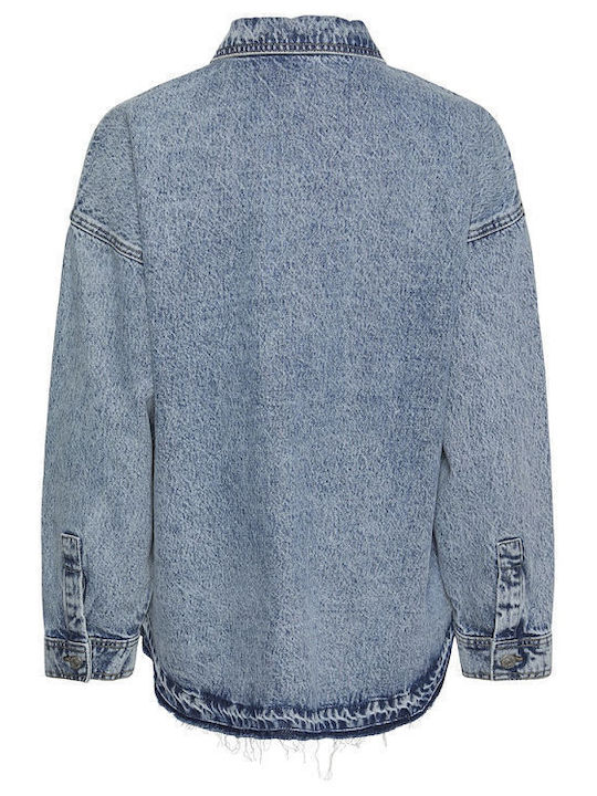 Damen Blau Overshirt
