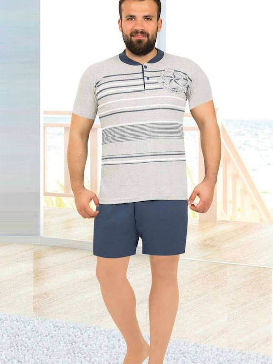 Rimoli Men's Summer Cotton Pajamas Set GRI