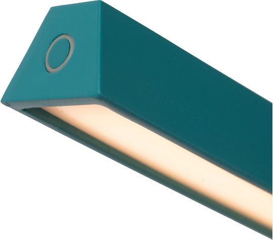 Lucide Lightning Metall Tischlampe LED mit Türkis Schirm und Basis