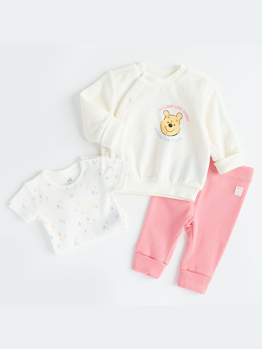 Kids' Set with Pants Winter 2pcs White Winnie Pooh Disney Mich