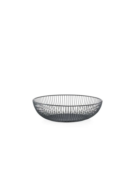 Zeller Fruit Bowl Metallic Black 28x8cm