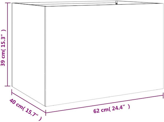 vidaXL Blumentopfständer Weiß 62cmx40cmx39cmcm.