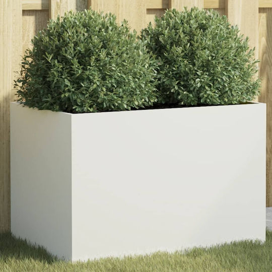 vidaXL Blumentopfständer Weiß 62cmx40cmx39cmcm.