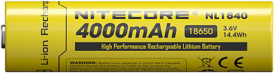 NiteCore Επαναφορτιζόμενη Μπαταρία 18650 4000mAh 3.6V 1τμχ