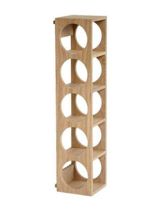 Zeller Cu picioare Cămară de Băuturi Lemn pentru 5 Sticle Maro 13.5x12.5x53εκ.