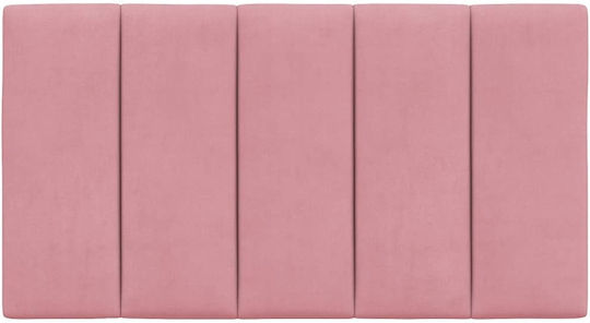 vidaXL Fabric Pink Bed Headboard Pillow 90x45cm