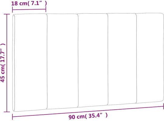 vidaXL Fabric Pink Bed Headboard Pillow 90x45cm