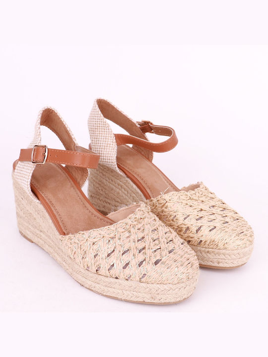 Alta Moda Women's Platform Espadrilles Beige