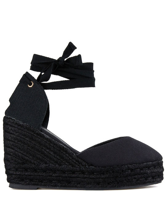 Envie Shoes Women's Platform Espadrilles Black