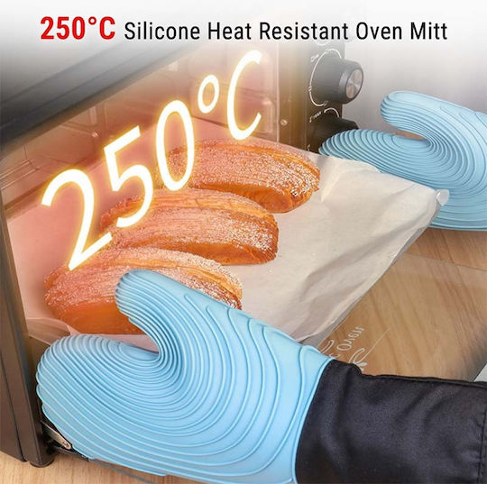 Thermo Pro Σετ Γάντια Κουζίνας από Σιλικόνη Πράσινα 2τμχ