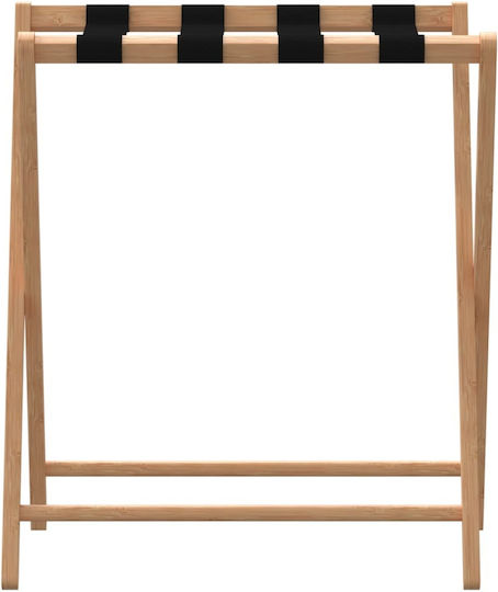 vidaXL Wooden Foldable Hotel Luggage Rack Brown with Dimensions 68.5x38xH58cm Foldable