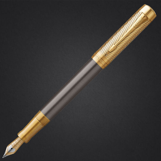 Parker Писалка Fine Сива от Inox с Черно Мастило