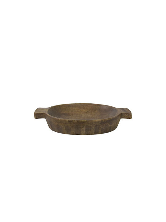 Karni Serving Bowl Round Wooden