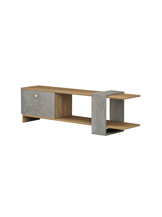 TV Stand Henriette Melamine Natural-stone Texture L120xW25xH37cm
