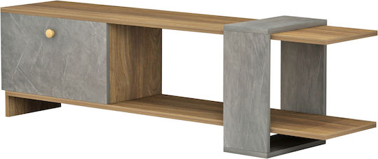 TV Stand Henriette Melamine Natural-stone Texture L120xW25xH37cm