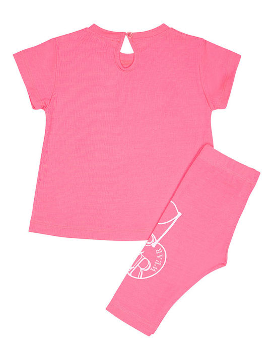 Sprint Kinder Set mit Leggings Sommer 2Stück Fuchsia