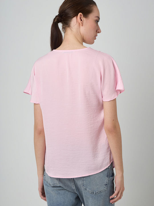Desiree Women's Blouse Short Sleeve Pink