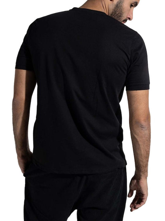 Magic Bee Men's Short Sleeve Blouse Black