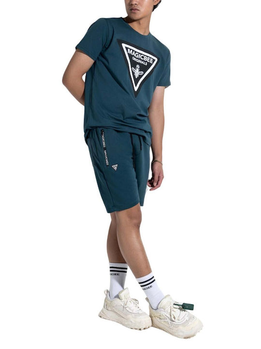 T-shirt Πετρόλ