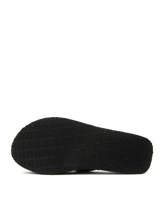 Δερμάτινα Γυναικεία Σανδάλια Flatforms Μαύρα