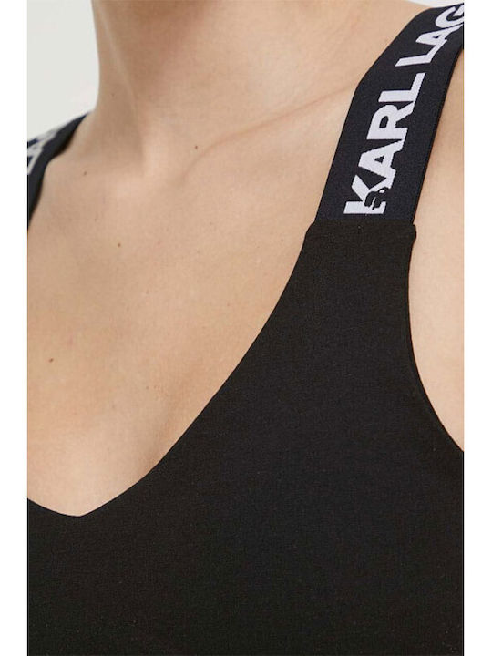 Karl Lagerfeld Damen Sportliches Bluse Black