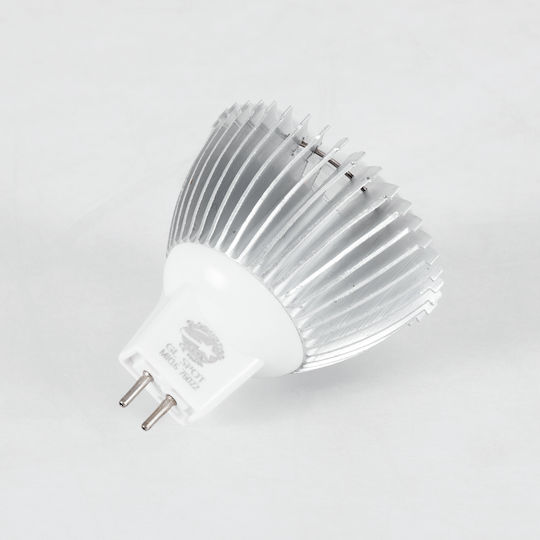 GloboStar LED Bulb 3W 160mm for Socket GU5.3 and Shape MR16 Cool White 300lm Dimmable