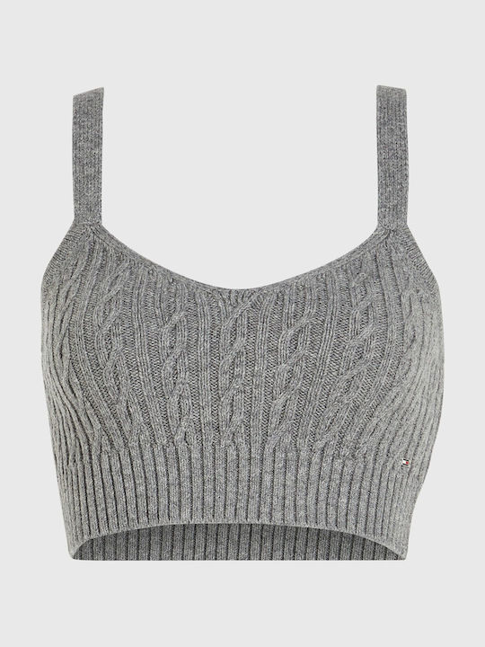 Tommy Hilfiger Women's Crop Sweater GRAY