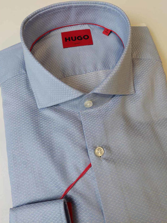 Hugo Boss Men's Shirt Long Sleeve Light Blue