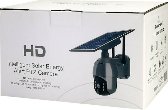 Powertech PT-1175 IP Überwachungskamera Wi-Fi Full HD+ 3MP Wasserdicht Batteriebetrieben mit Zwei-Wege-Kommunikation und Objektiv 3.6mm