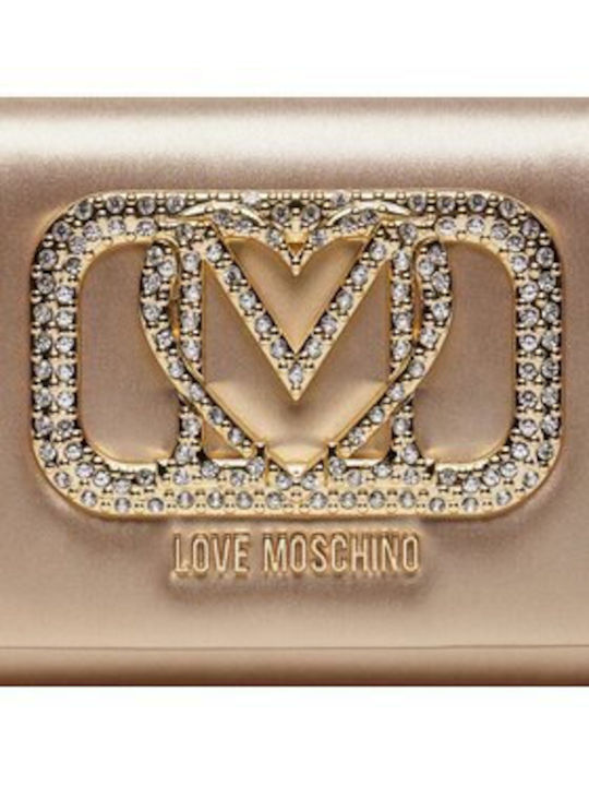 Moschino Γυναικεία Τσάντα Χιαστί Χρυσή