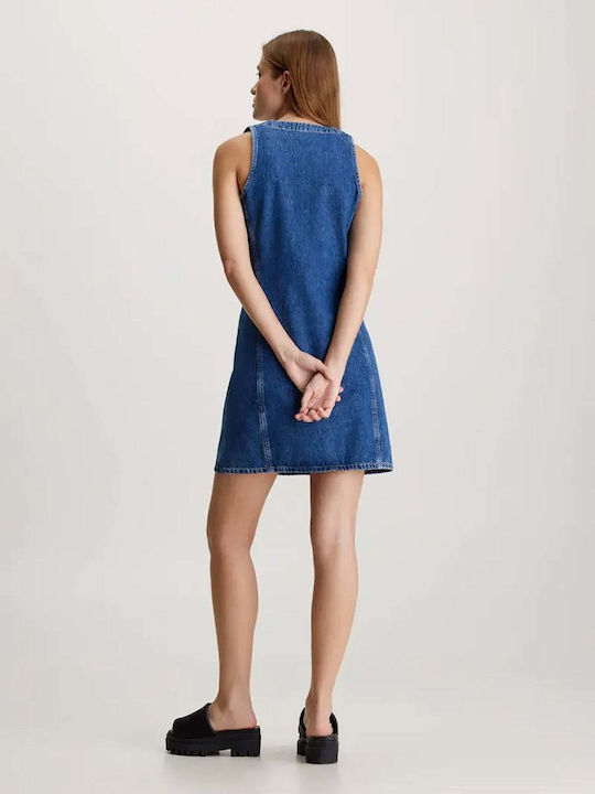 Calvin Klein Φόρεμα Τζιν Μπλε