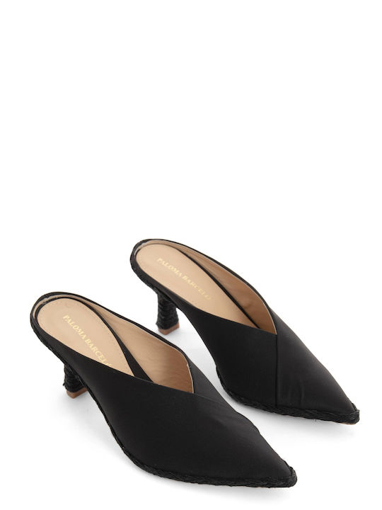 Paloma Barceló Heel Mules Black