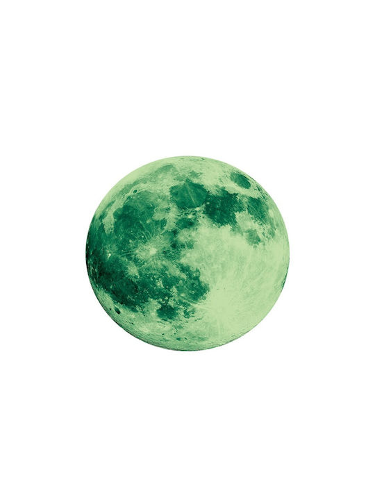 Phosphorescent Sticker, Moon Earth's Natural Satellite, Glow In The Dark, Self-adhesive, 20cm, Original Deals®