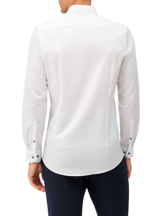 Olymp Level 5 Body Fit Men's Shirt Long Sleeve Cotton White