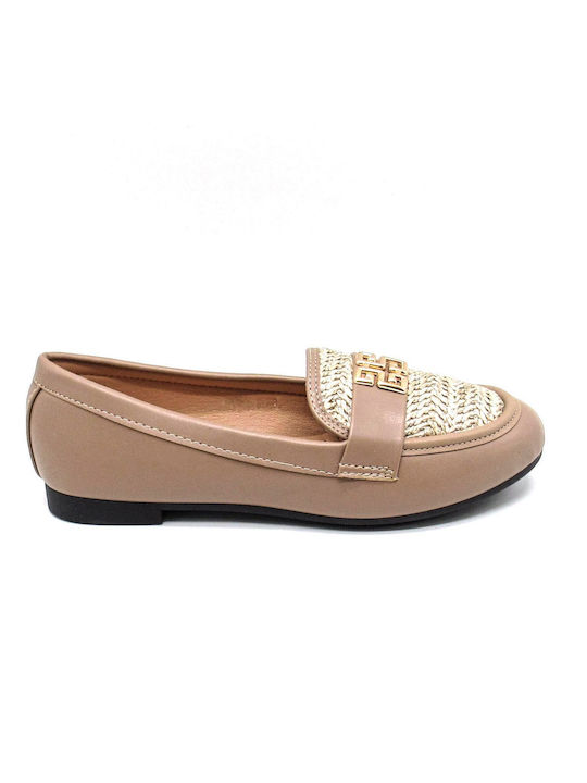 Plato Women's Loafers in Beige Color